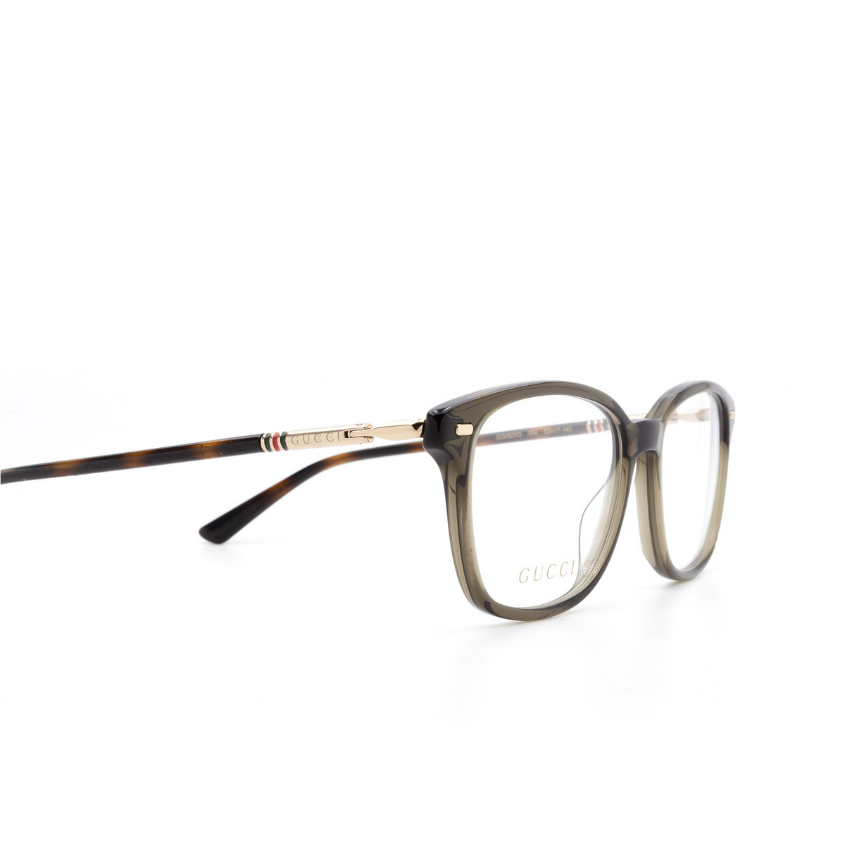 Gucci GG0520O Eyeglasses 004 Grey - 3/4