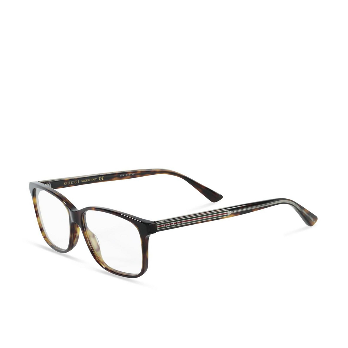 Gucci® Rectangle Eyeglasses: GG0530O color Dark Havana 002 - 2/2.
