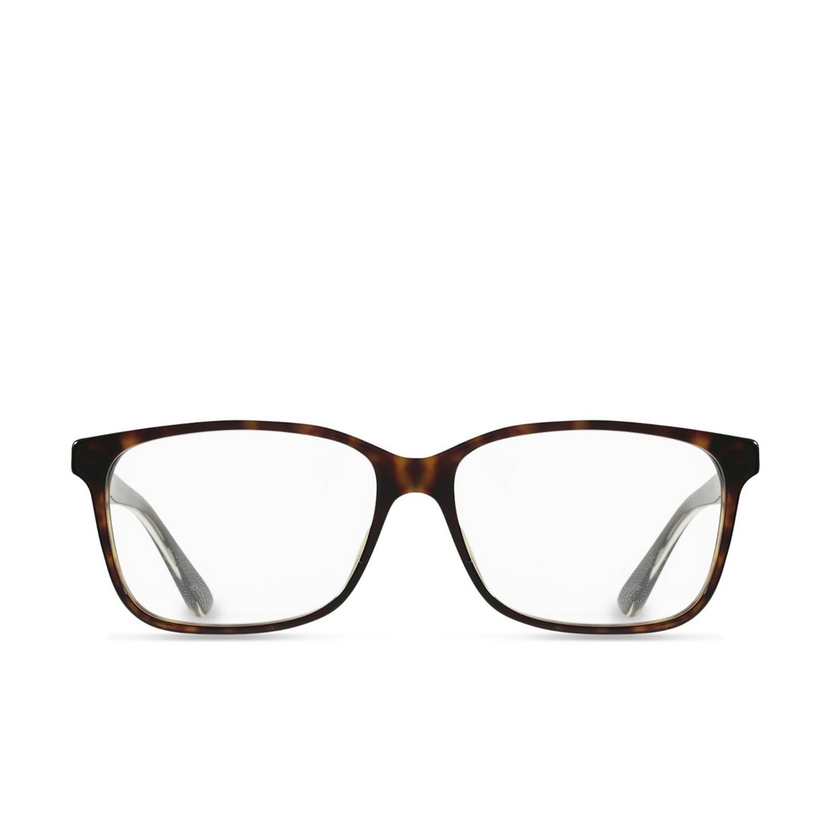 Gucci® Rectangle Eyeglasses: GG0530O color Dark Havana 002 - 1/2.