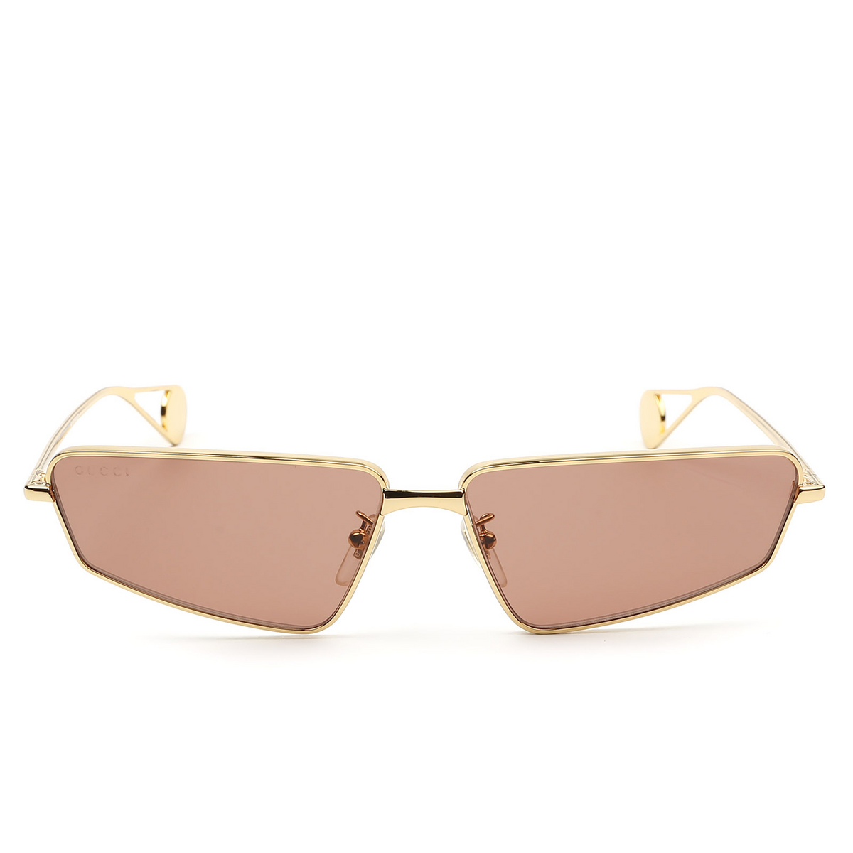 Gucci® Rectangle Sunglasses: GG0537S color 002 Gold - 1/4