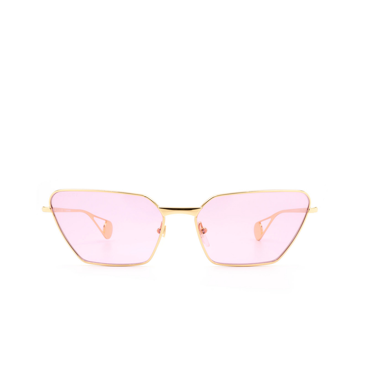 Gucci® Irregular Sunglasses: GG0538S color 005 Gold - 1/3