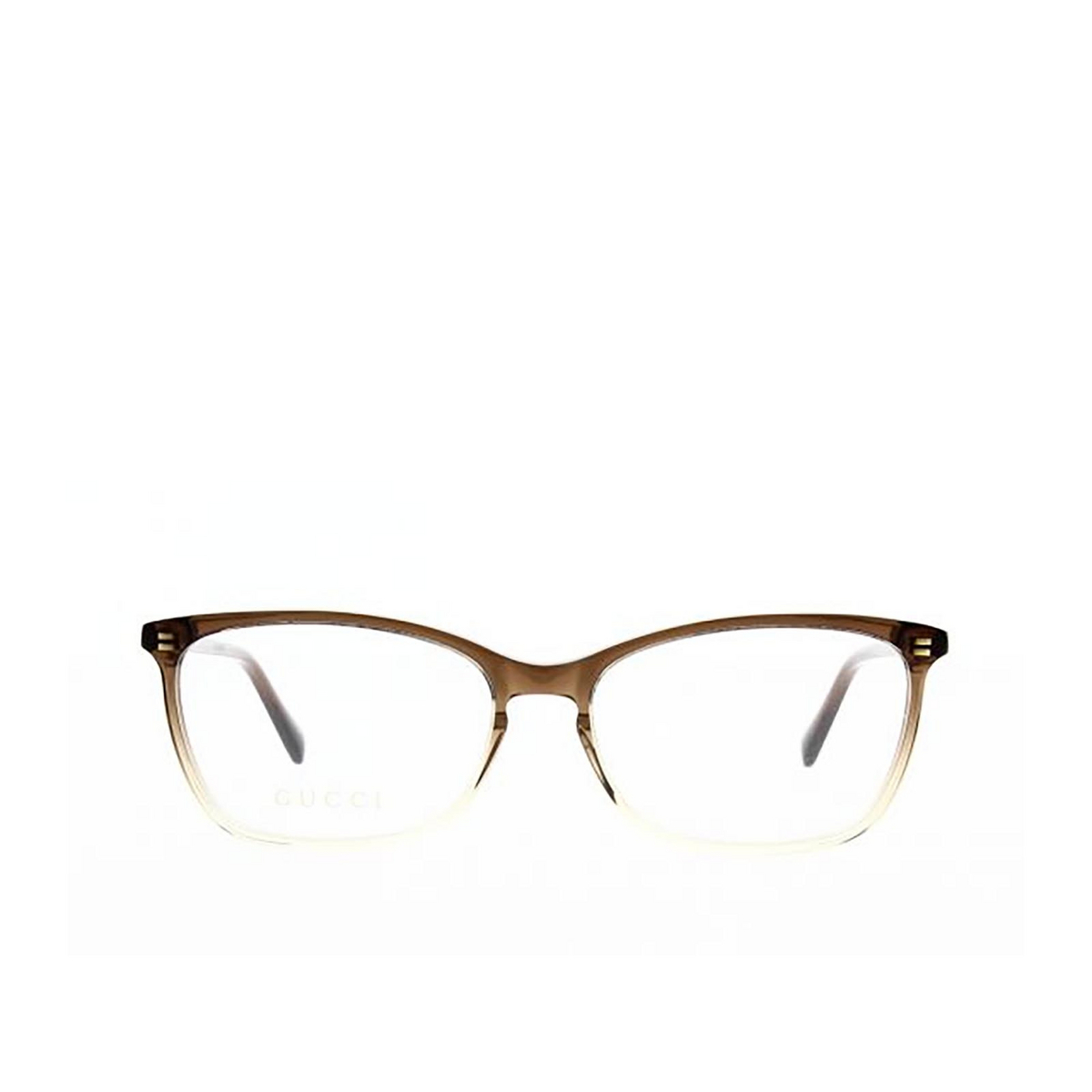 Gucci GG0548O Eyeglasses 007 Shiny Gradient Brown/Nude - front view