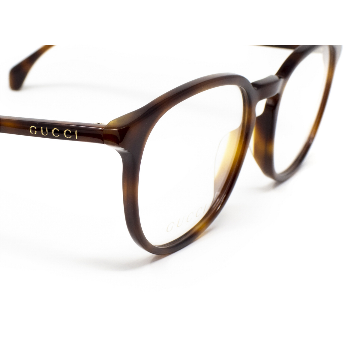 Gucci® Square Eyeglasses: GG0551O color Havana 007 - 3/3.