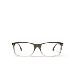 Gucci® Rectangle Eyeglasses: GG0553O color Crystal Grey 004.