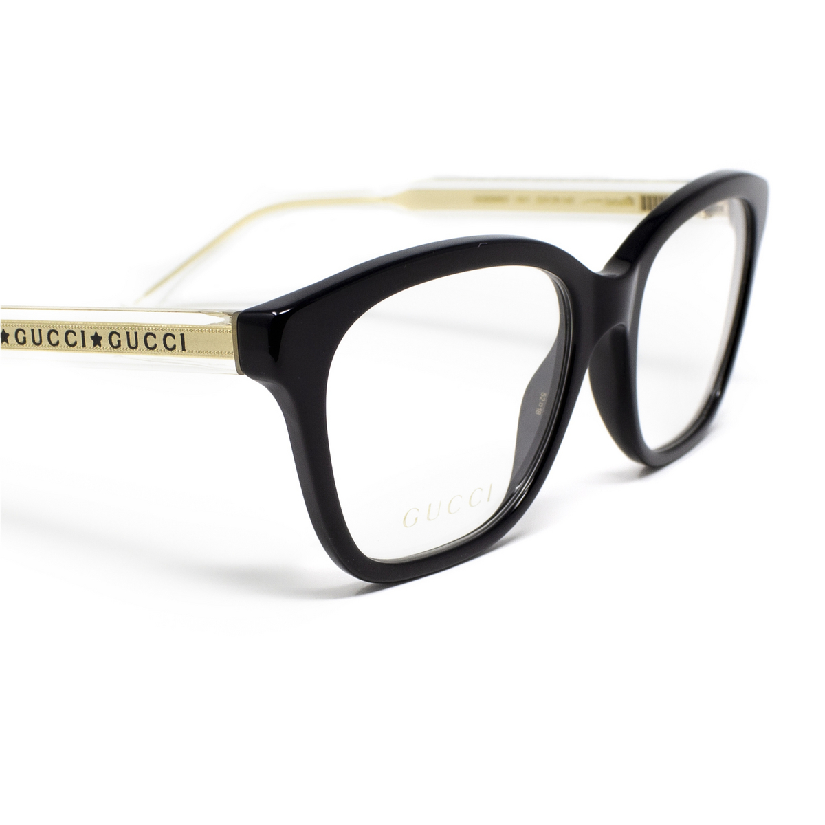 Gucci® Square Eyeglasses: GG0566O color Black 001 - 3/3.