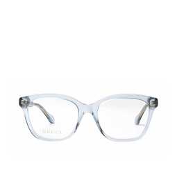 Gucci® Square Eyeglasses: GG0566O color Transparent Blue 003.