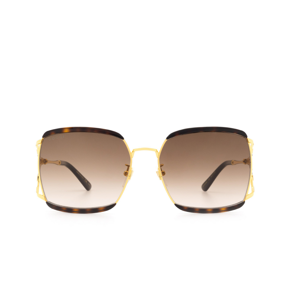 Gucci® Butterfly Sunglasses: GG0593SK color 002 Havana - front view