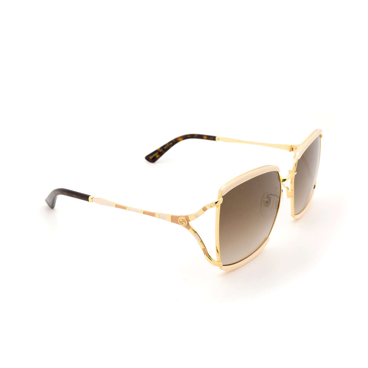 Gucci® Square Sunglasses: GG0593SK color Ivory 003 - 2/3.