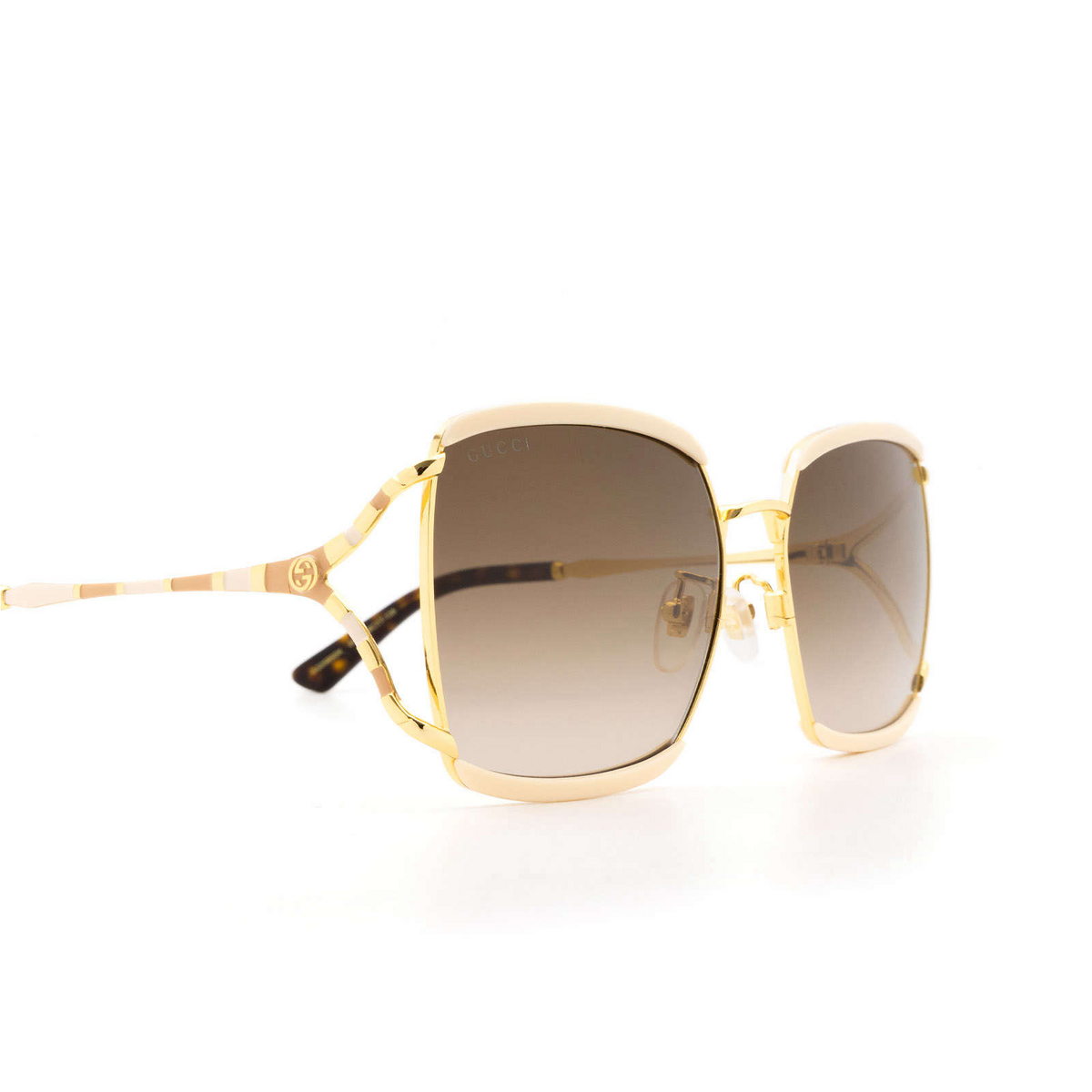 Gucci® Square Sunglasses: GG0593SK color Ivory 003 - product thumbnail 3/3.