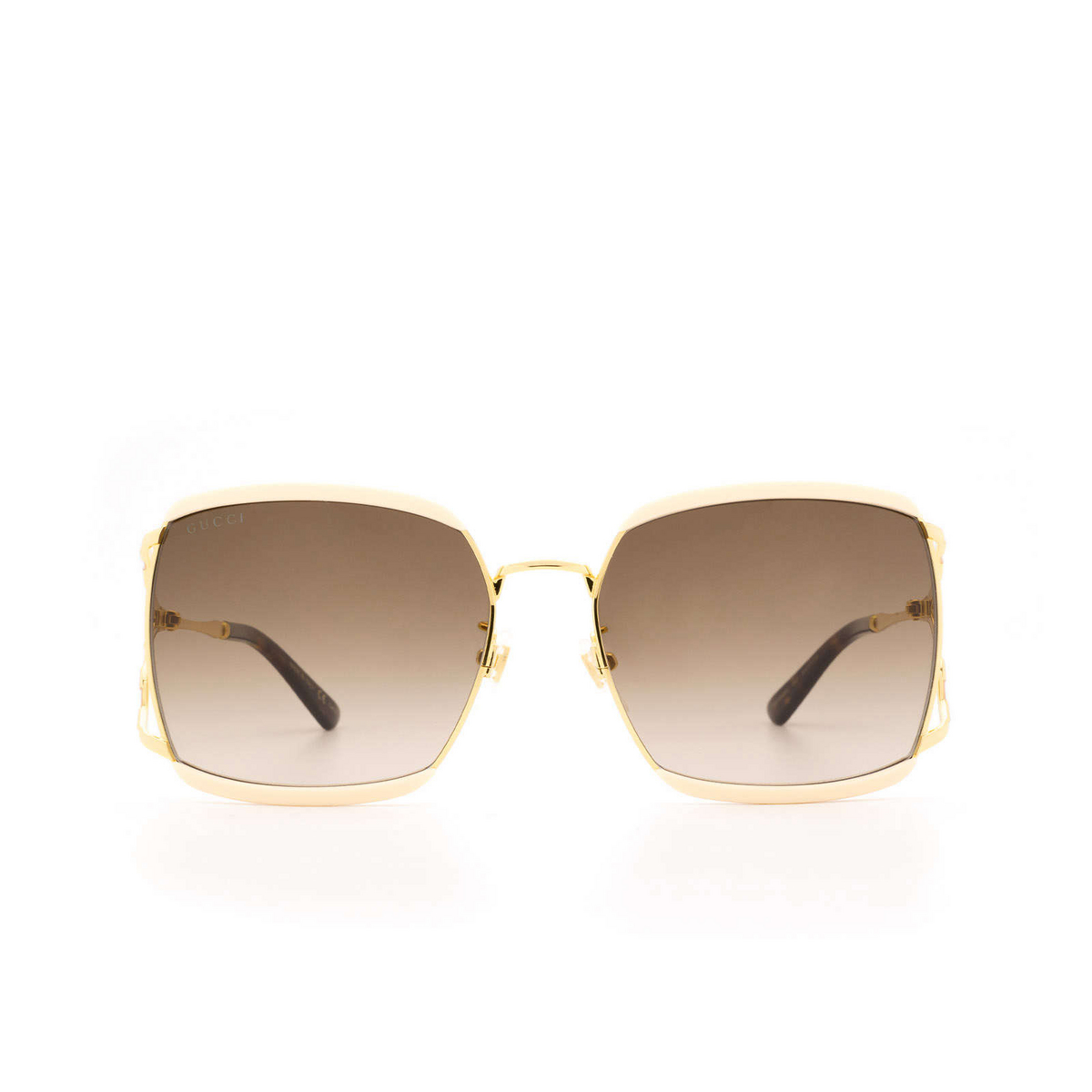 Gucci® Square Sunglasses: GG0593SK color Ivory 003 - 1/3.