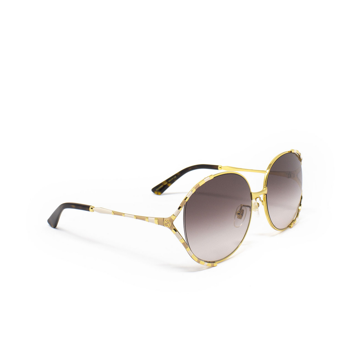 Gucci GG0595S Sunglasses 004 Gold - three-quarters view
