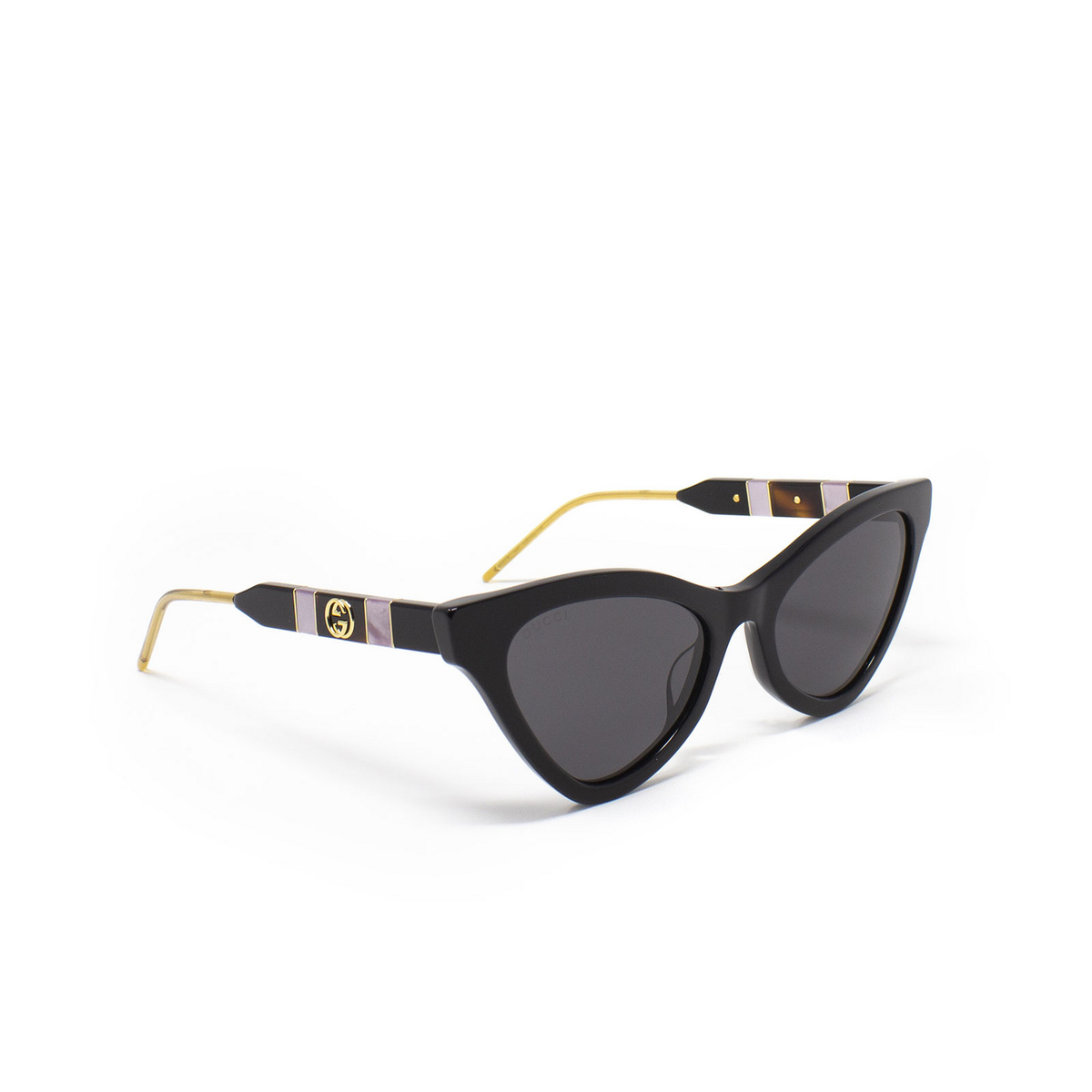 Gucci GG0597S Sunglasses 001 Black - three-quarters view