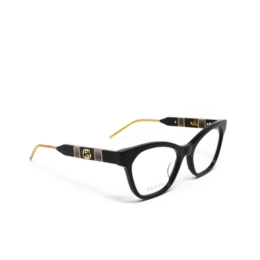 Gucci GG0600O Korrektionsbrillen 001 black - Dreiviertelansicht