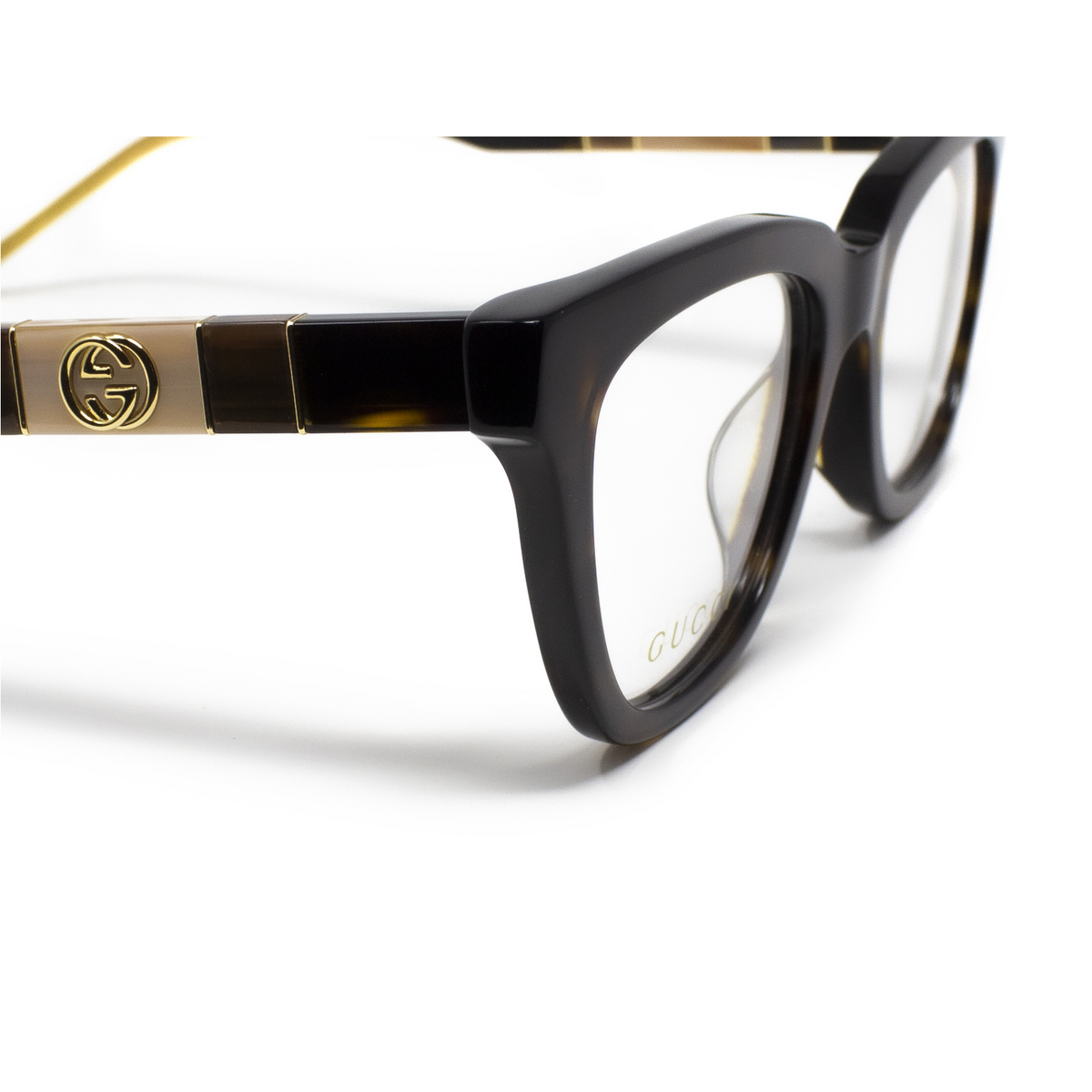 Gucci® Cat-eye Eyeglasses: GG0601O color Havana 005 - 3/3.