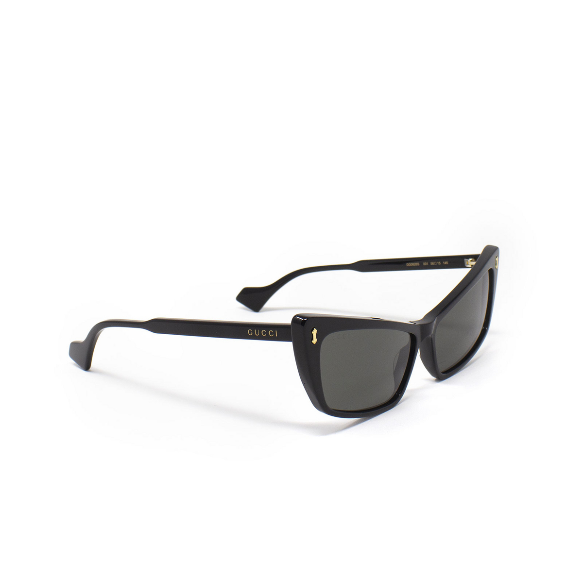 Gucci® Cat-eye Sunglasses: GG0626S color 001 Black - product thumbnail 2/3