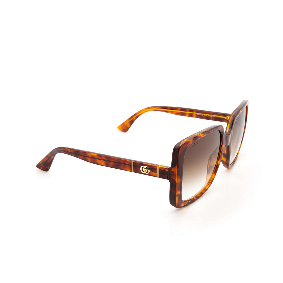 Gucci GG0632S Sunglasses 002 Havana - three-quarters view