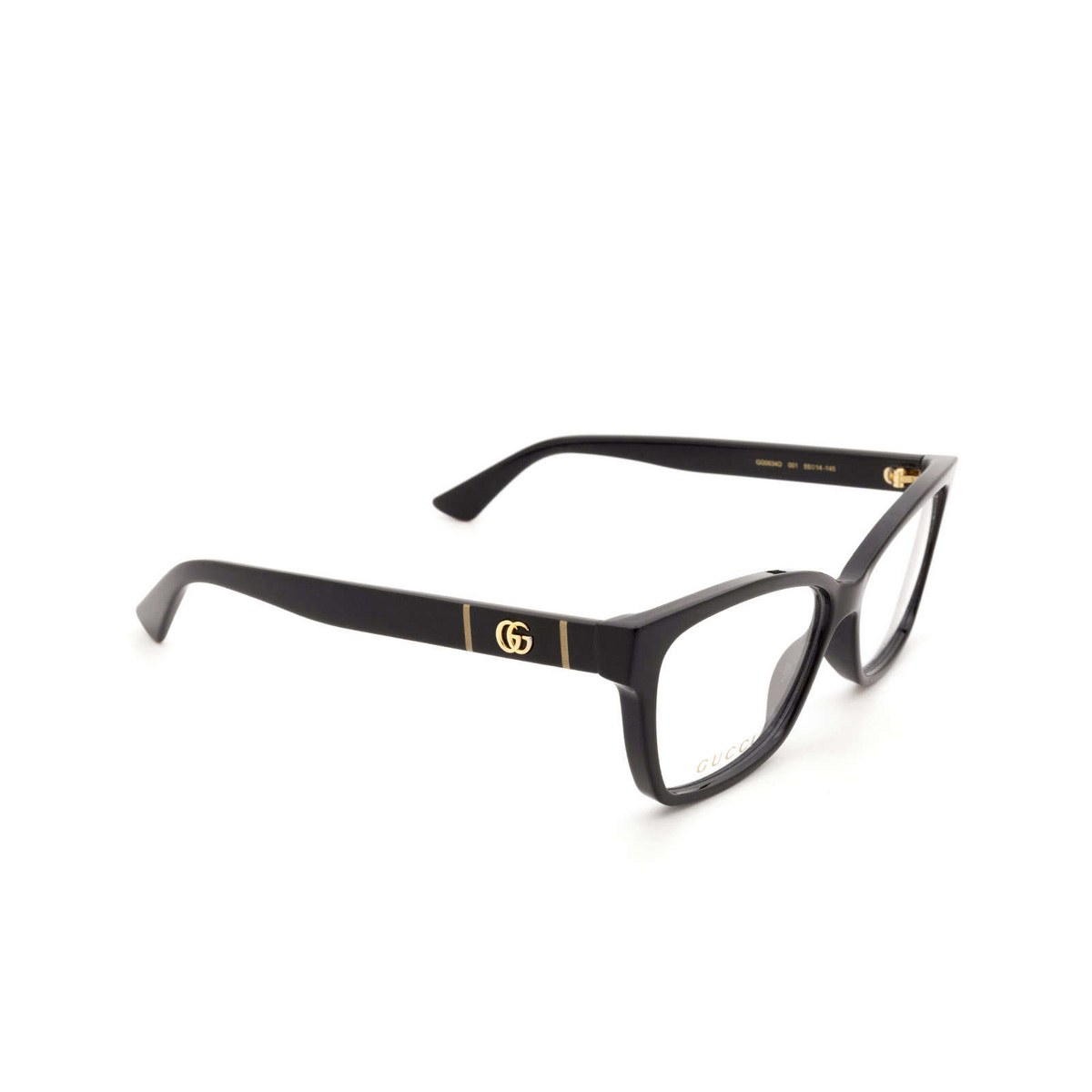 Gucci GG0634O Eyeglasses 001 Black - three-quarters view