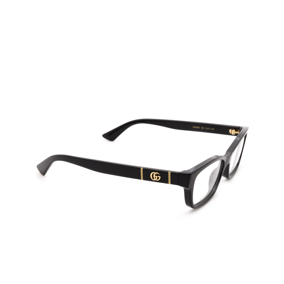 Gucci® Rectangle Eyeglasses: GG0635O color Black 001 - 2/3.