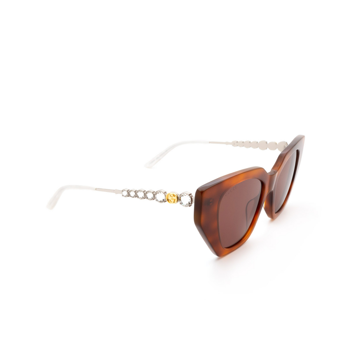Gucci® Cat-eye Sunglasses: GG0641S color 003 Havana - 2/3