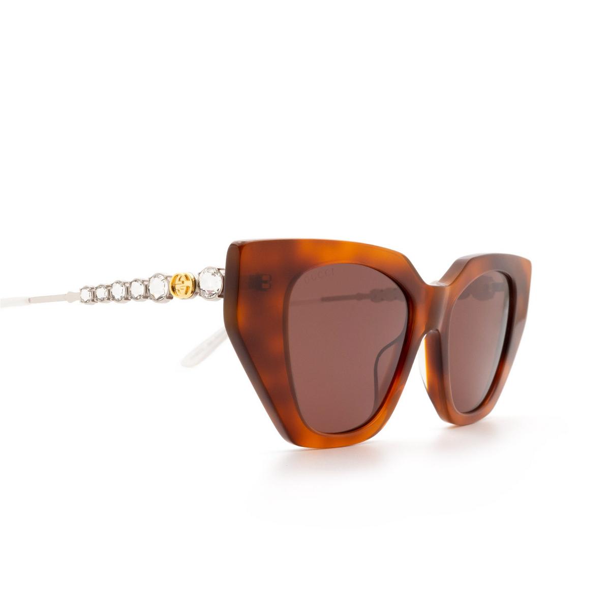 Gucci® Cat-eye Sunglasses: GG0641S color 003 Havana - 3/3