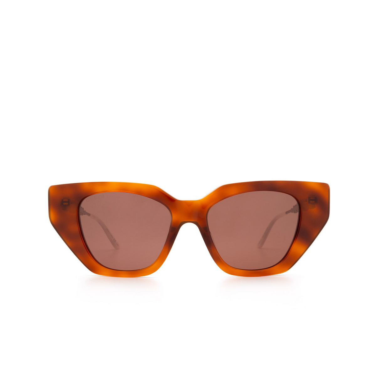 Gucci® Cat-eye Sunglasses: GG0641S color 003 Havana - product thumbnail 1/3