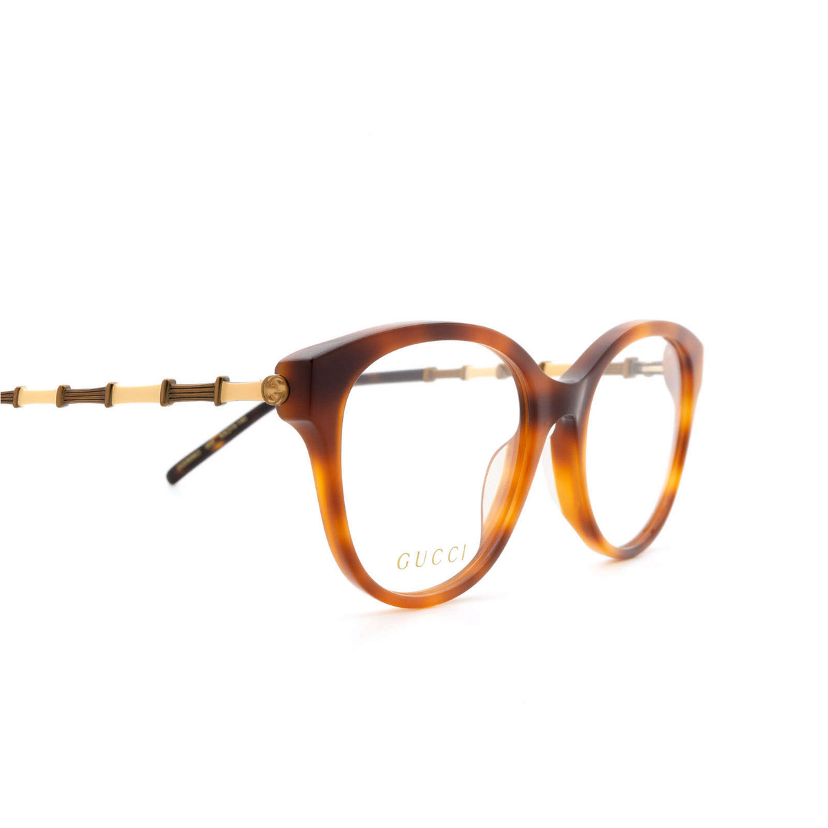 Gucci® Butterfly Eyeglasses: GG0656O color Havana 003 - 3/3.