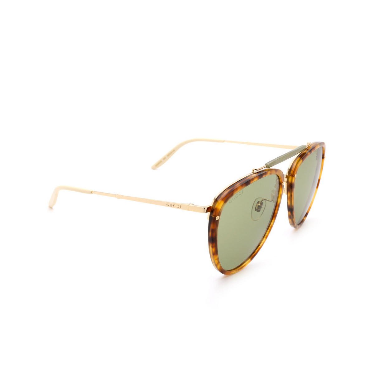 Gucci® Aviator Sunglasses: GG0672S color 003 Havana - product thumbnail 2/3