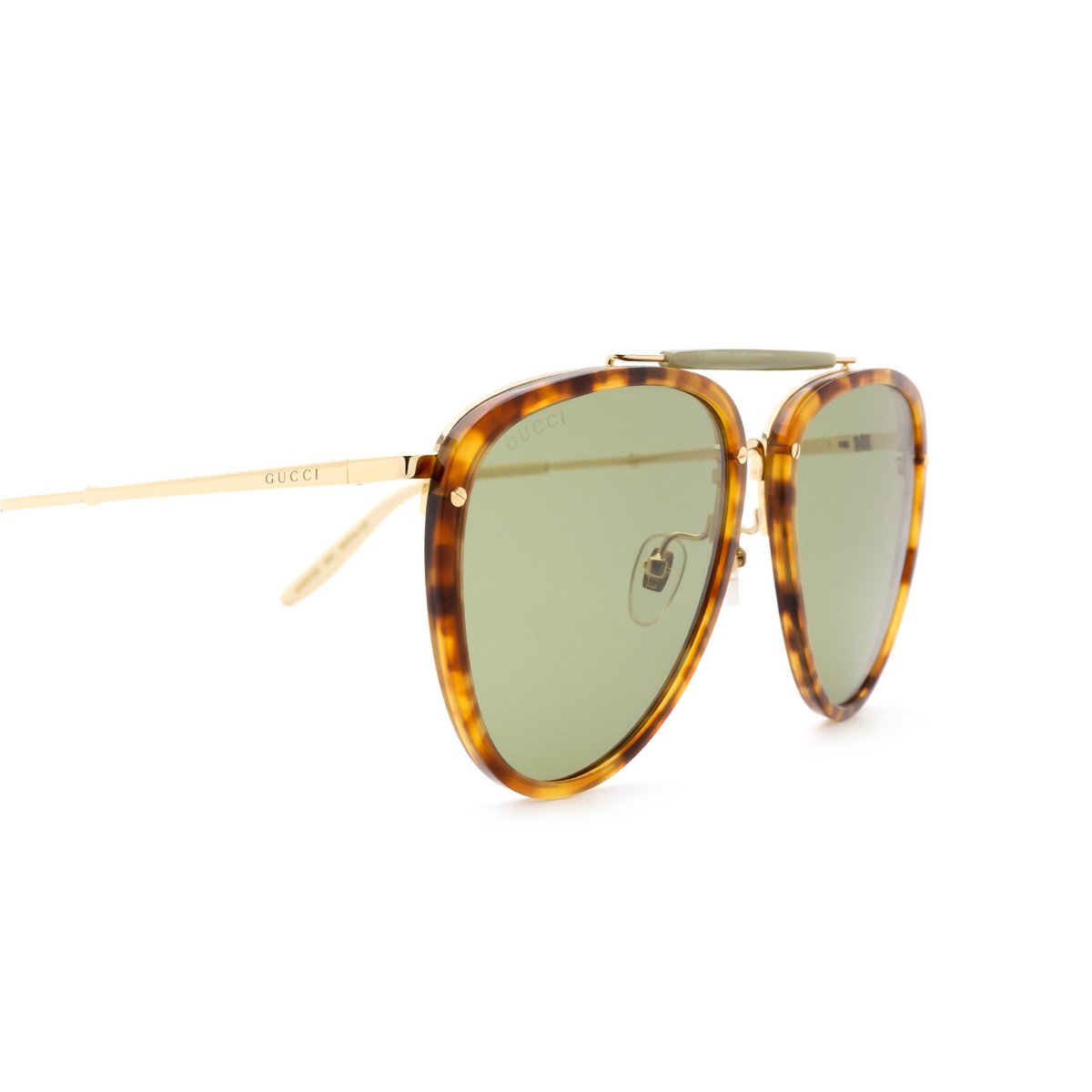 Gucci® Aviator Sunglasses: GG0672S color Havana 003 - product thumbnail 3/3.