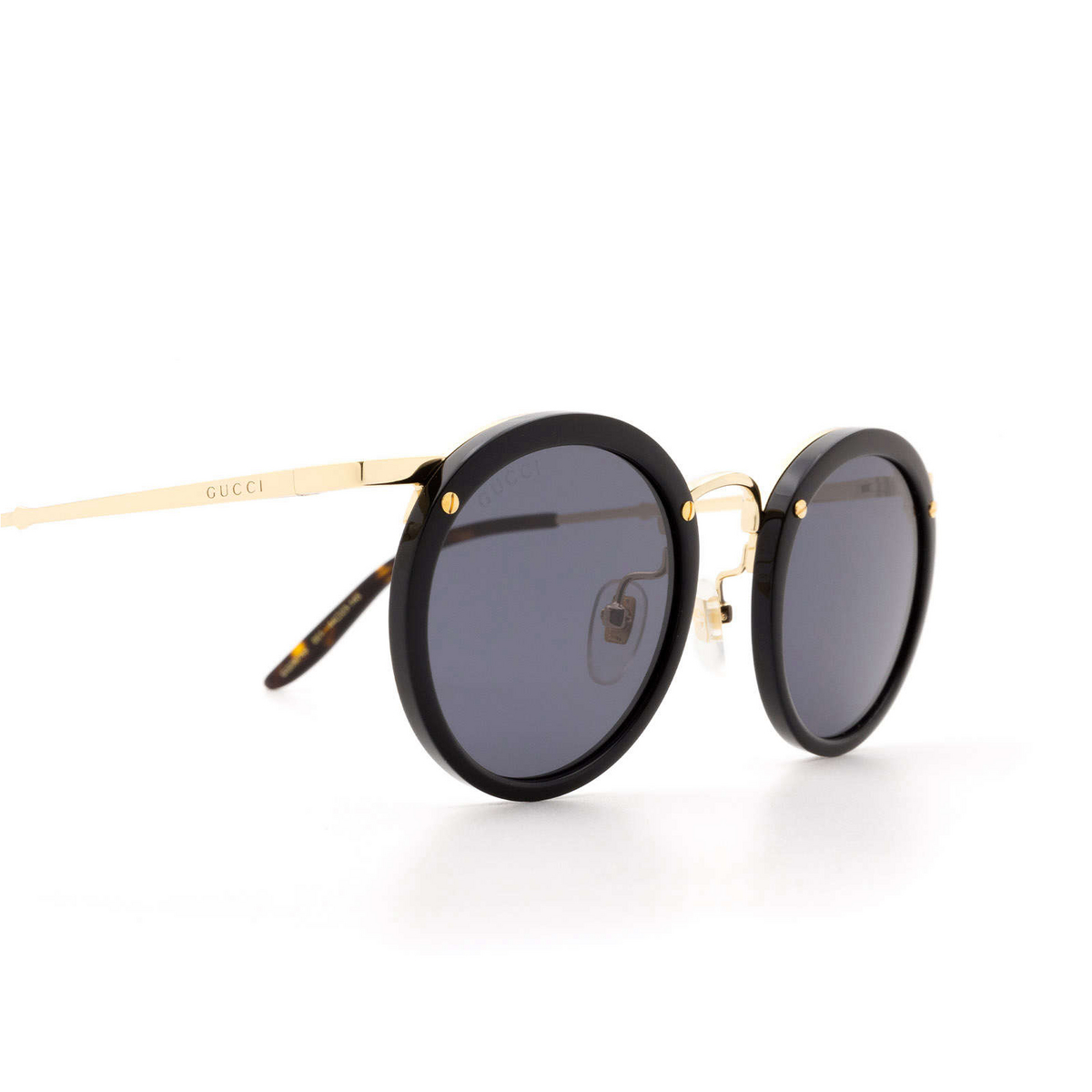 Gucci® Round Sunglasses: GG0674S color 001 Black - 3/3