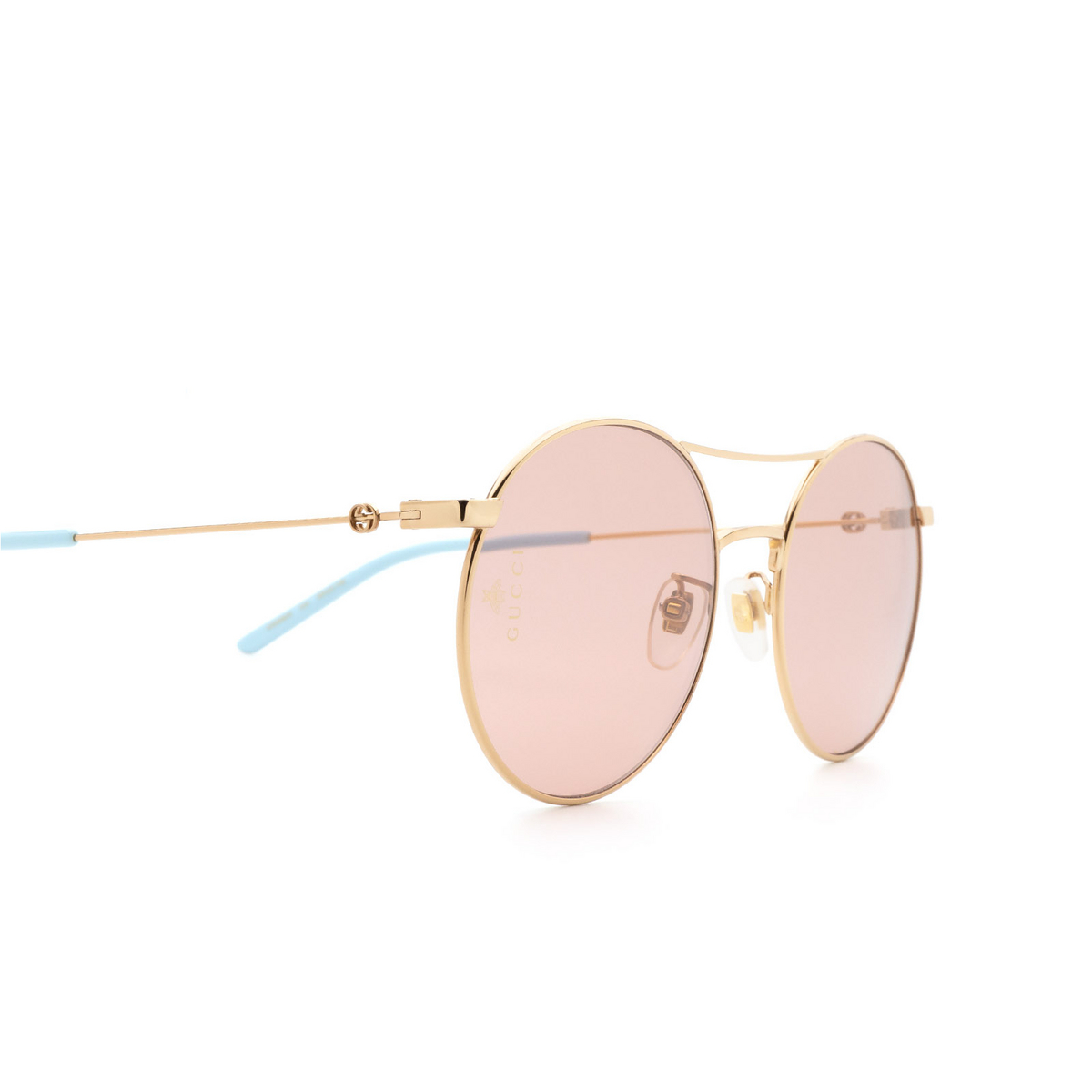 Gucci® Round Sunglasses: GG0680S color 004 Gold - product thumbnail 3/3