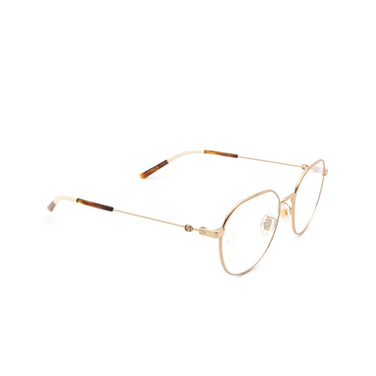 Gucci GG0684O Korrektionsbrillen 001 gold - Dreiviertelansicht