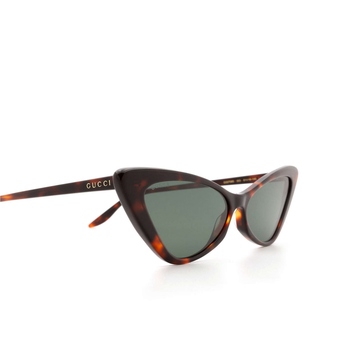 Gucci® Cat-eye Sunglasses: GG0708S color Havana 003 - product thumbnail 3/3.