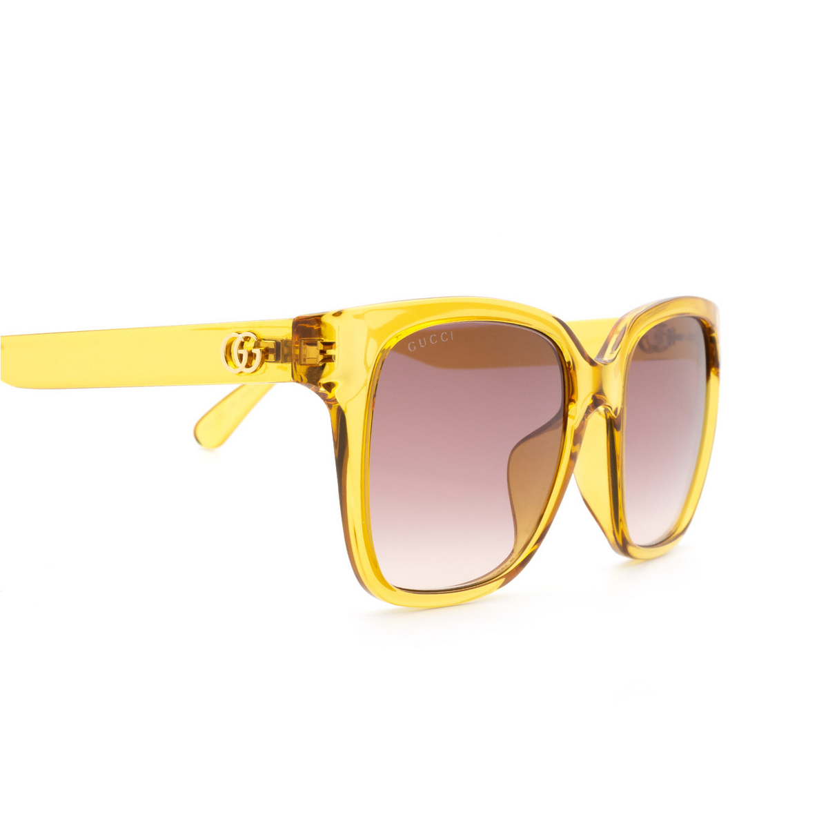 Gucci® Square Sunglasses: GG0715SA color 003 Yellow - product thumbnail 3/3