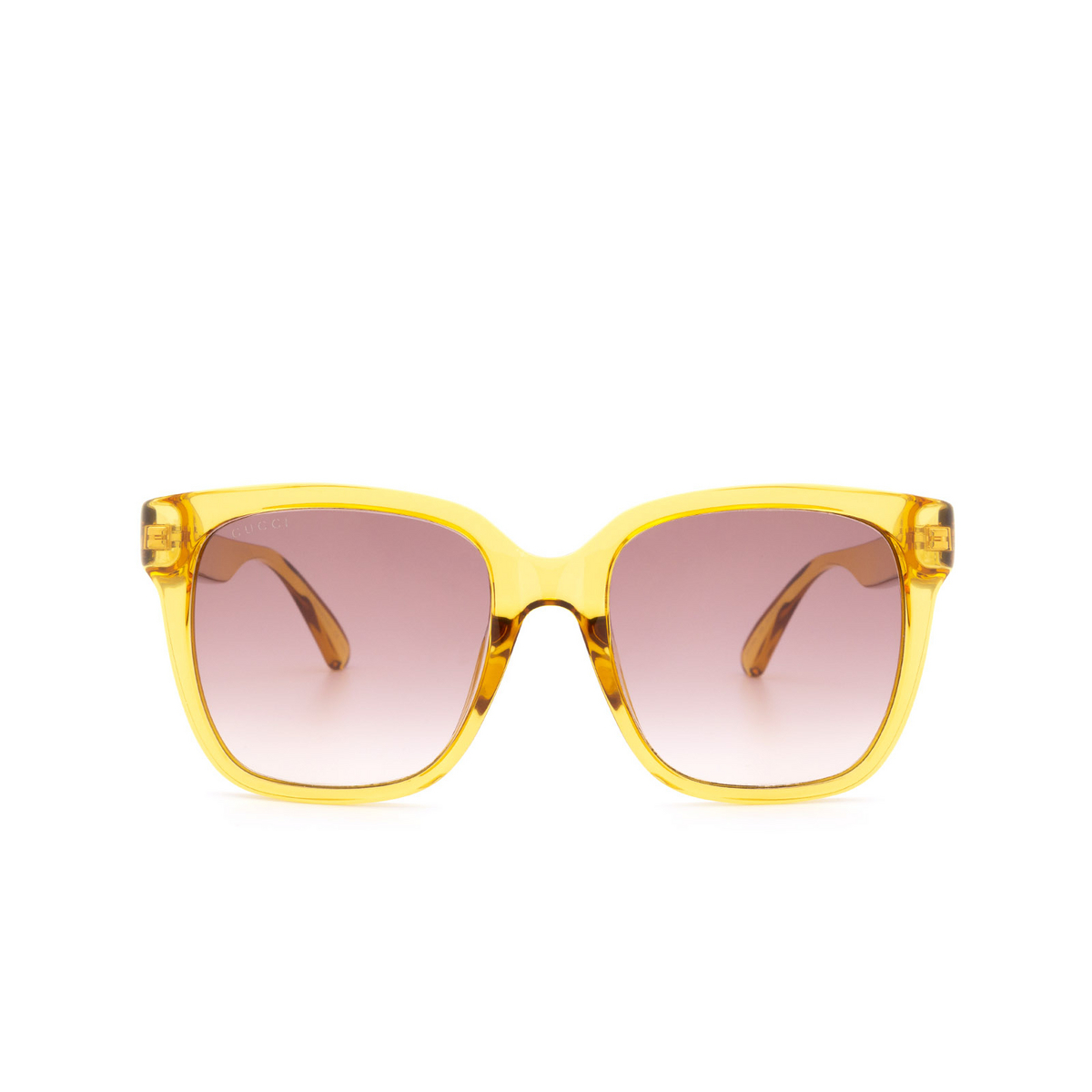 Gucci® Square Sunglasses: GG0715SA color 003 Yellow - product thumbnail 1/3