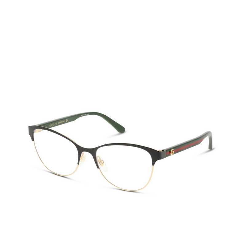 Gucci GG0718O Eyeglasses 004 black & gold - 2/3