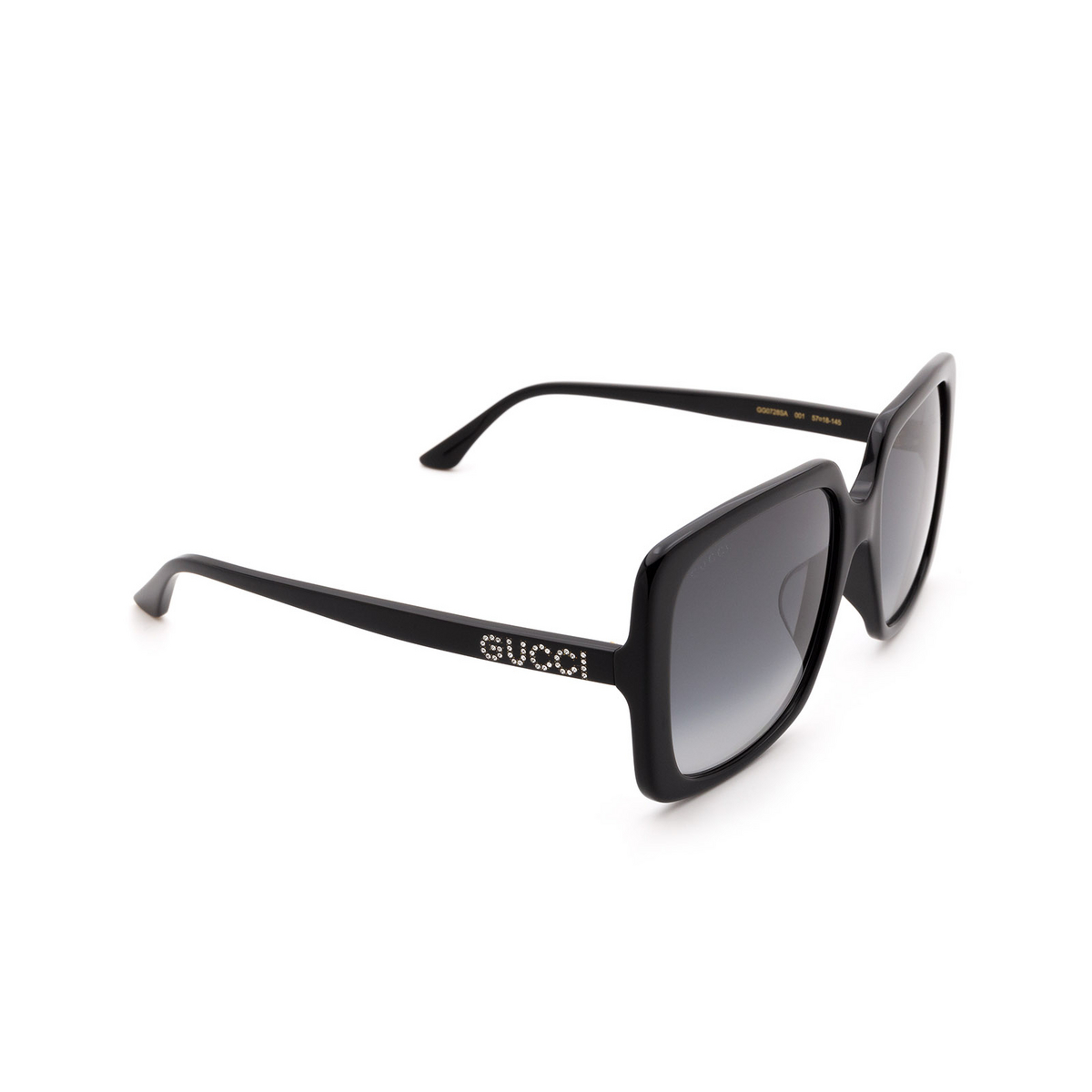 Gucci® Square Sunglasses: GG0728SA color Black 001 - 2/3.