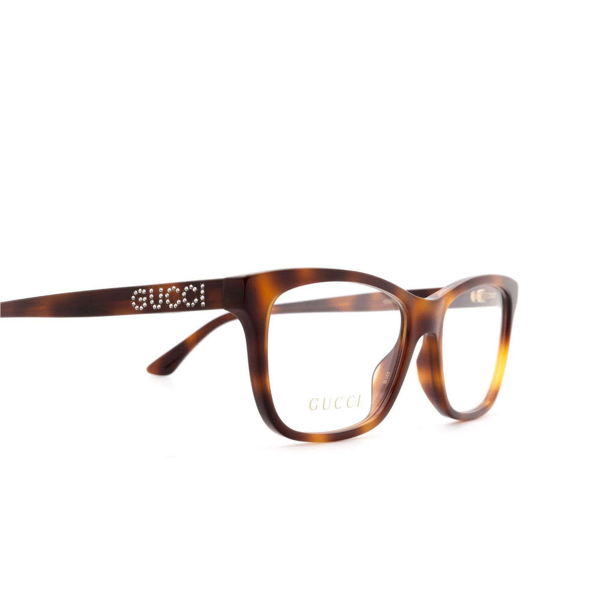 Gucci GG0731O Eyeglasses 002 Havana - 3/4