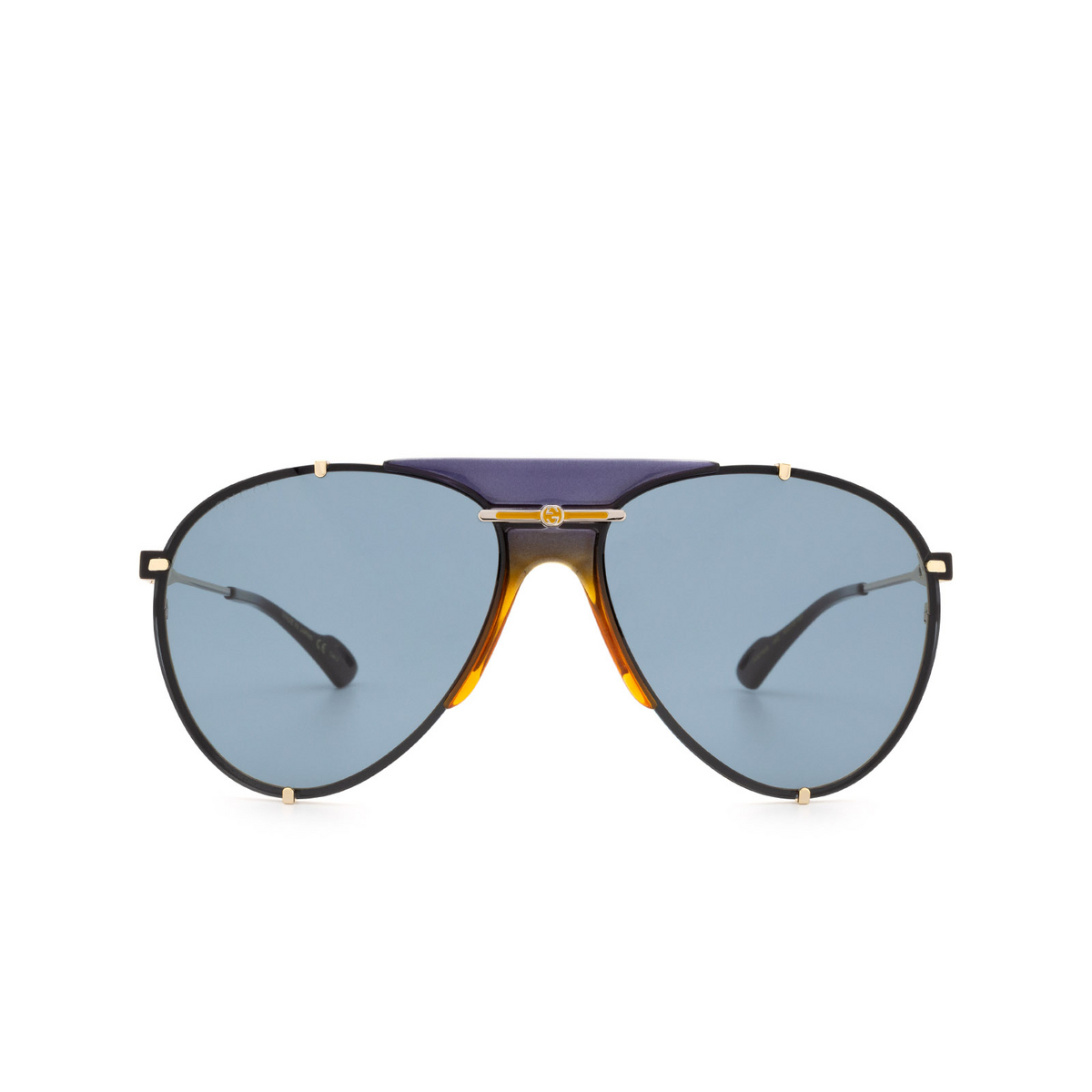 Gucci® Aviator Sunglasses: GG0740S color 002 Gold - product thumbnail 1/3
