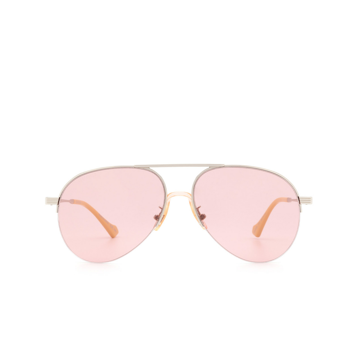 Gucci® Aviator Sunglasses: GG0742S color 003 Silver - 1/3