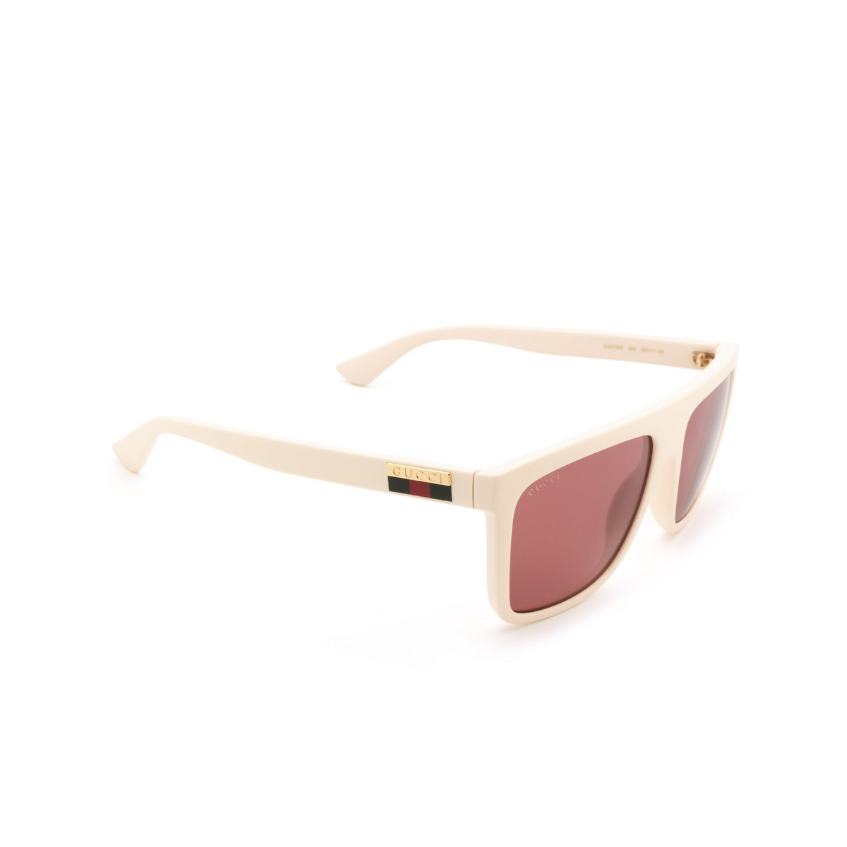 Gucci® Square Sunglasses: GG0748S color 004 White - 2/3