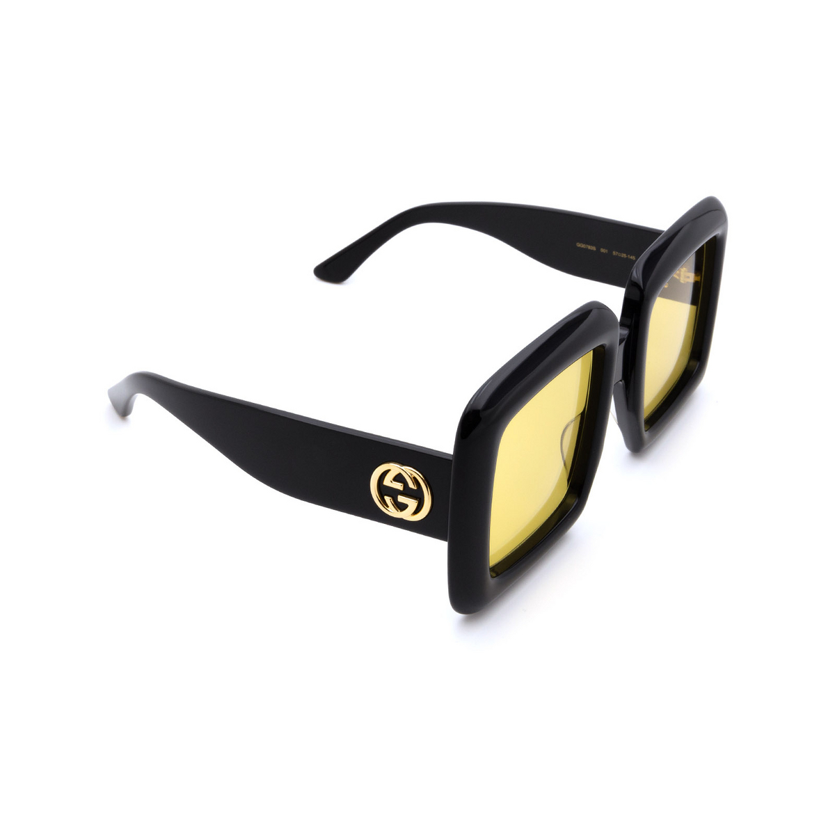 Gucci GG0783S Sunglasses 001 Black - three-quarters view