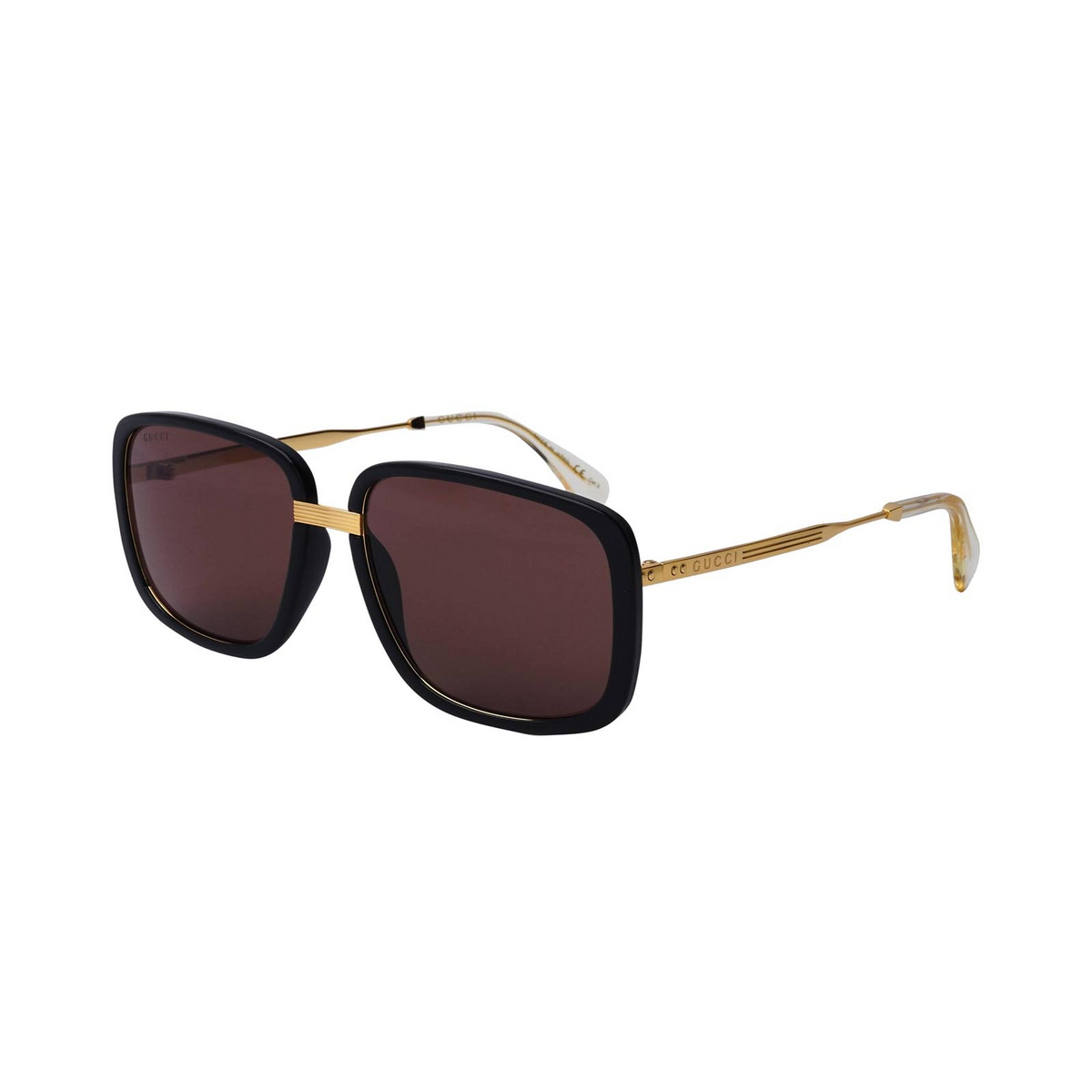 Gucci® Rectangle Sunglasses: GG0787S color Black 002 - product thumbnail 2/2.