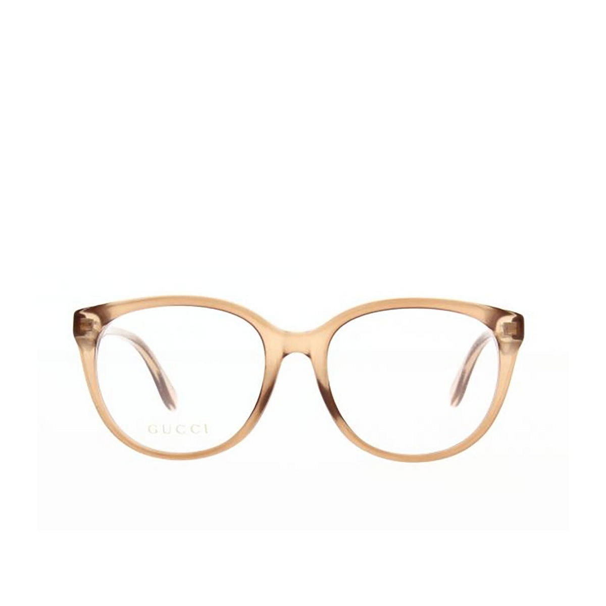 Gucci GG0791O Eyeglasses 002 Transparent Brown - product thumbnail 1/4