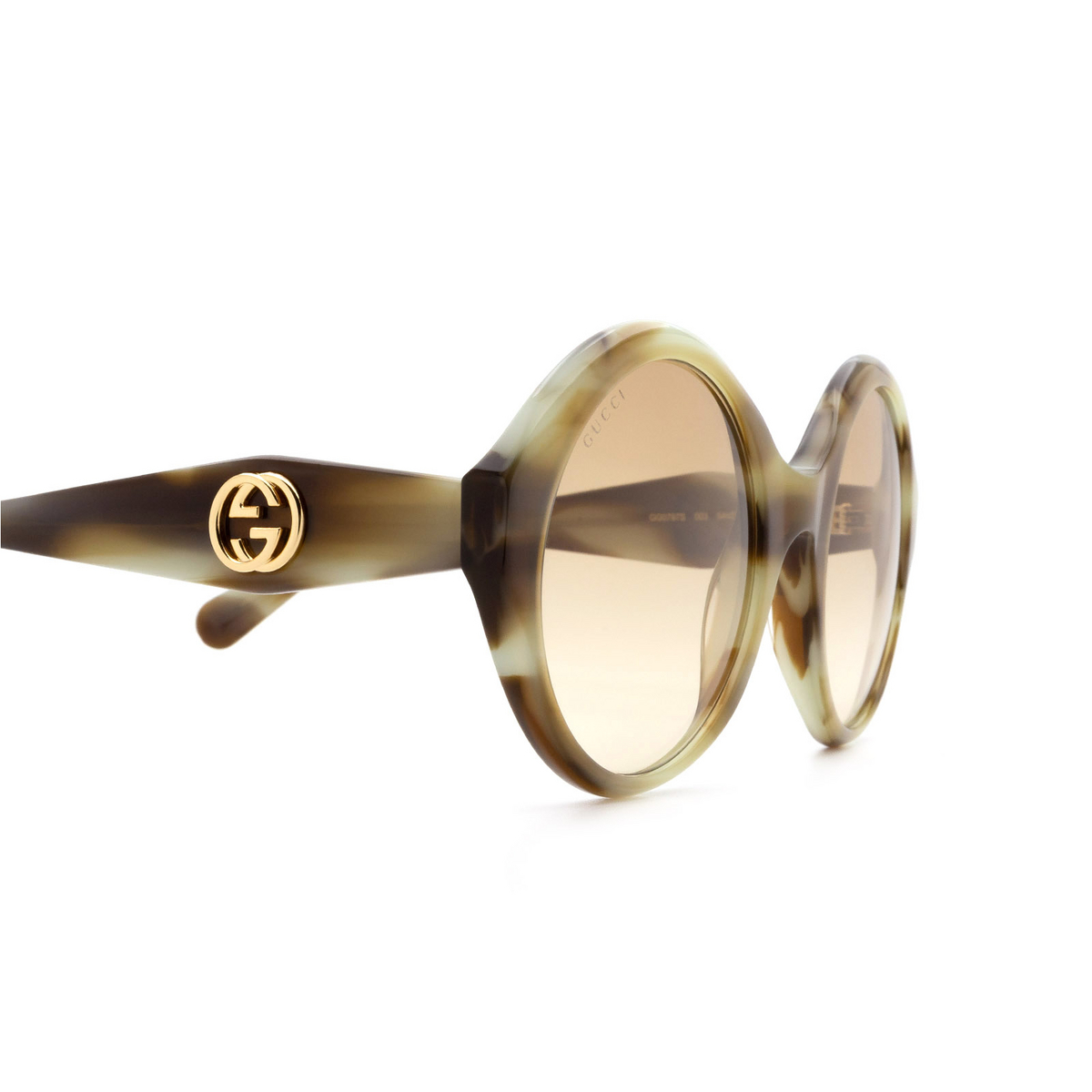 Gucci® Round Sunglasses: GG0797S color 003 Havana - product thumbnail 3/3