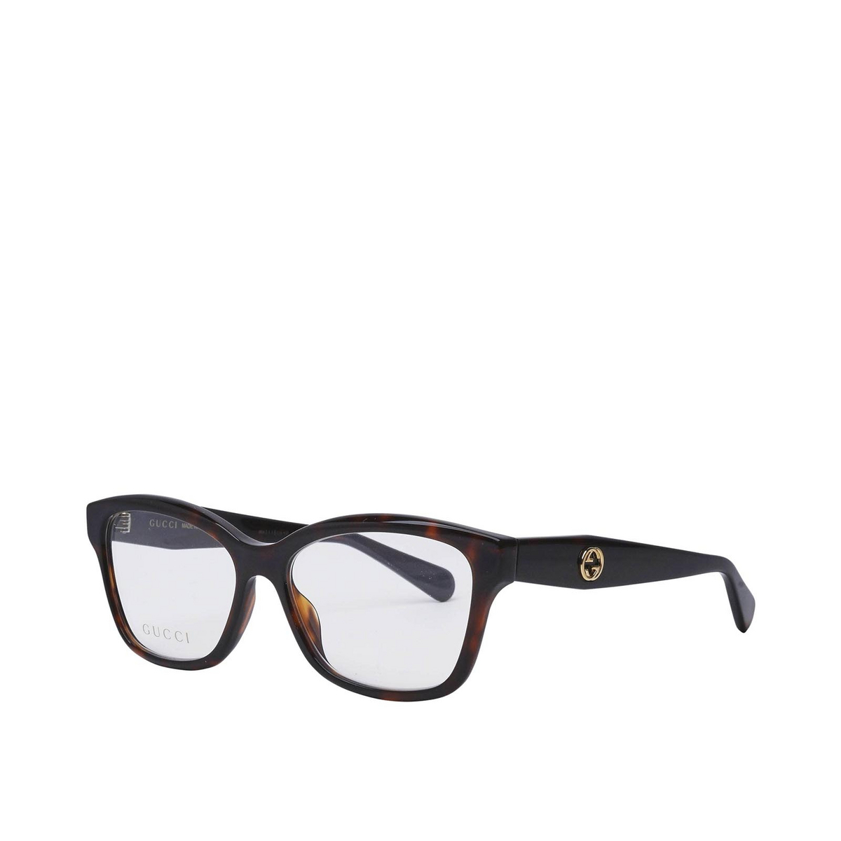 Occhiali da vista Gucci GG0798O 002 Brown Havana - tre quarti