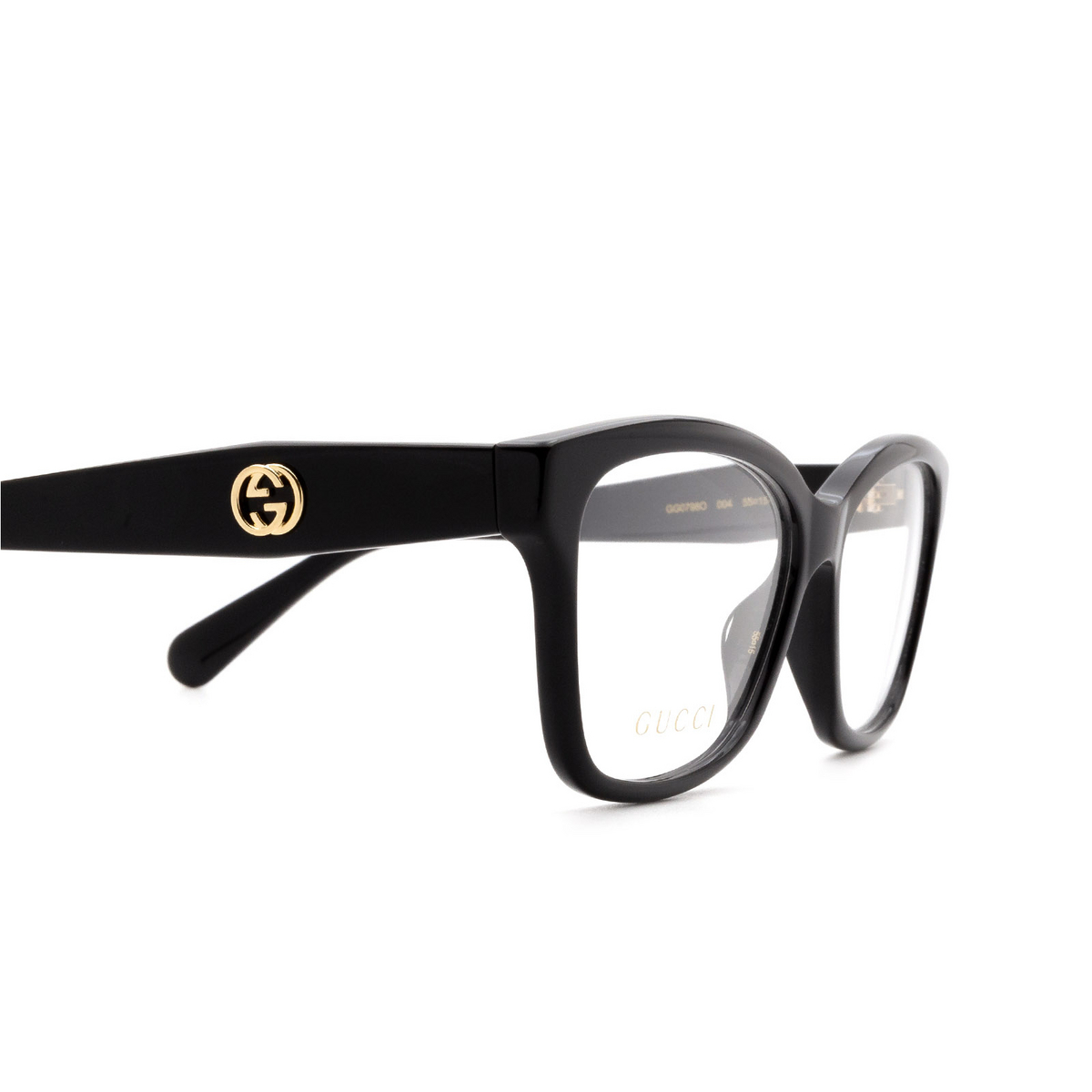 Gucci GG0798O Eyeglasses 004 Black - 3/4
