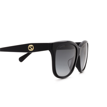 Lunettes de soleil Gucci GG0800SA 001 black - Vue trois quarts