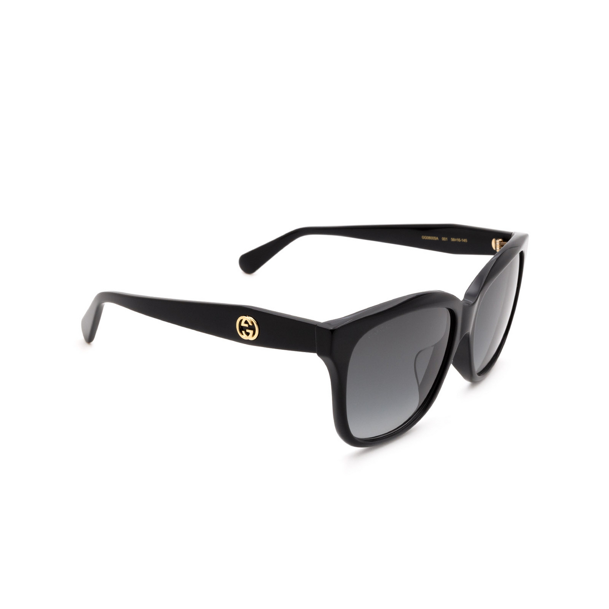 Gucci® Square Sunglasses: GG0800SA color Black 001 - 3/3.