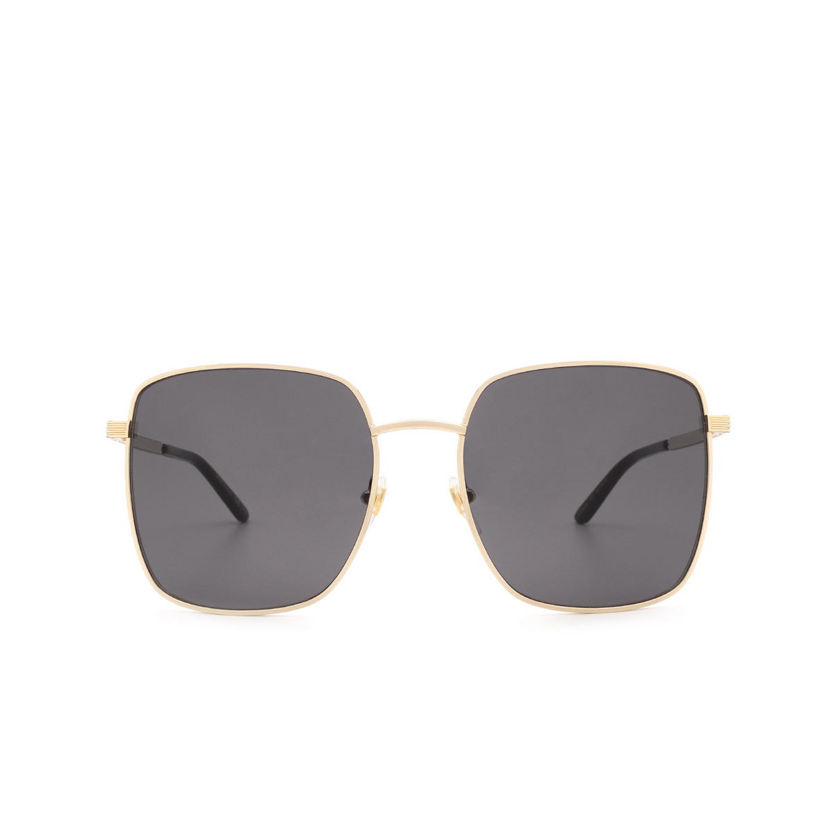 Gucci® Square Sunglasses: GG0802S color 001 Gold - 1/3