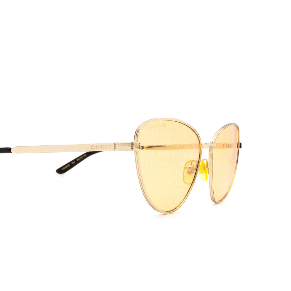 Gucci® Cat-eye Sunglasses: GG0803S color 004 Gold - product thumbnail 3/3